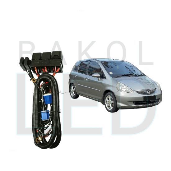 Relay Set Lampu Utama LED H4  Mobil Honda Jazz GD3 2002 2008 BL