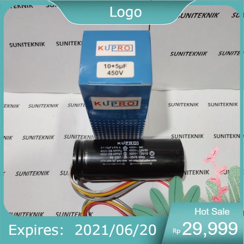 kapasitor 10uf + 5uf - CAPASITOR 10+5UF - KAPASITOR 10 UF DAN 5 UF