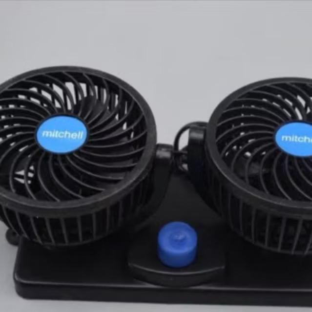 ￼kipas angin mobil mitchell 12 volt 12v double head single switch universal - 12V