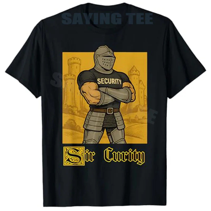 Cetak Grafis Kaos Meme Kesetiaan Lucu Keamanan Pun Ksatria Abad Pertengahan Permainan Kata Lucu Seni