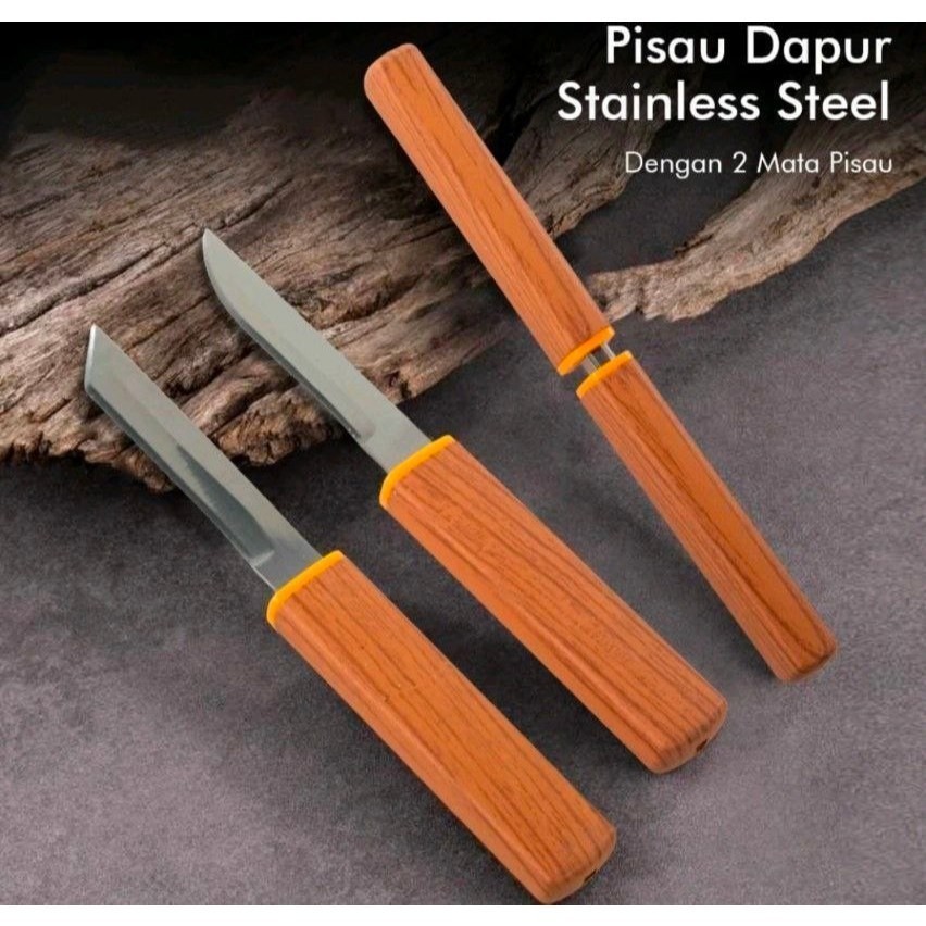 Pisau Dapur Jepang 2in1 / Pisau Jepang 2in1 / Pisau Sushi Jepang / Pisau Dapur Multifungsi