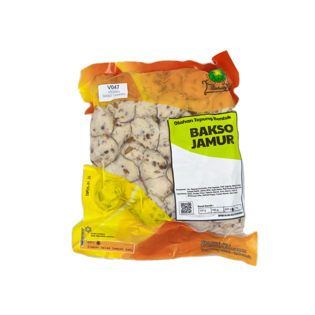 Ruhuey Vegan Baso Taiwan 500gr – Bakso Vegetarian Frozen Halal Tanpa Daging | Baso Nabati Premium
