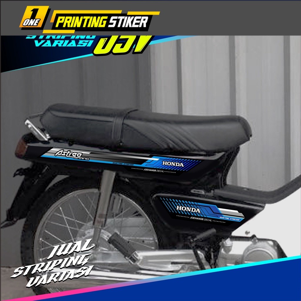 Striping Astrea Grand Variasi Stiker Astrea Grand | Sticker Astrea Bulus Motif Klasik Original BLUE