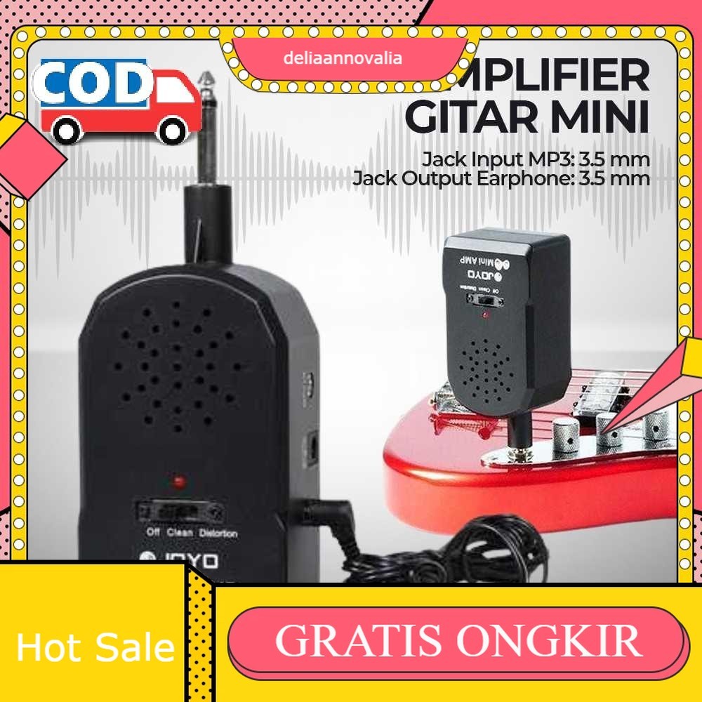 Amplifier Mini Gitar 9 Volt Ampli Kecil Pengeras Suara Mp3 Player Jamming