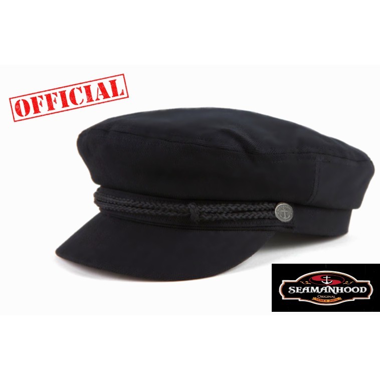 Original Topi Fisherman / Fiddler Cap/ Topi Kapten/ Topi Sailor/ Topi Pelaut / Beret Wool Black