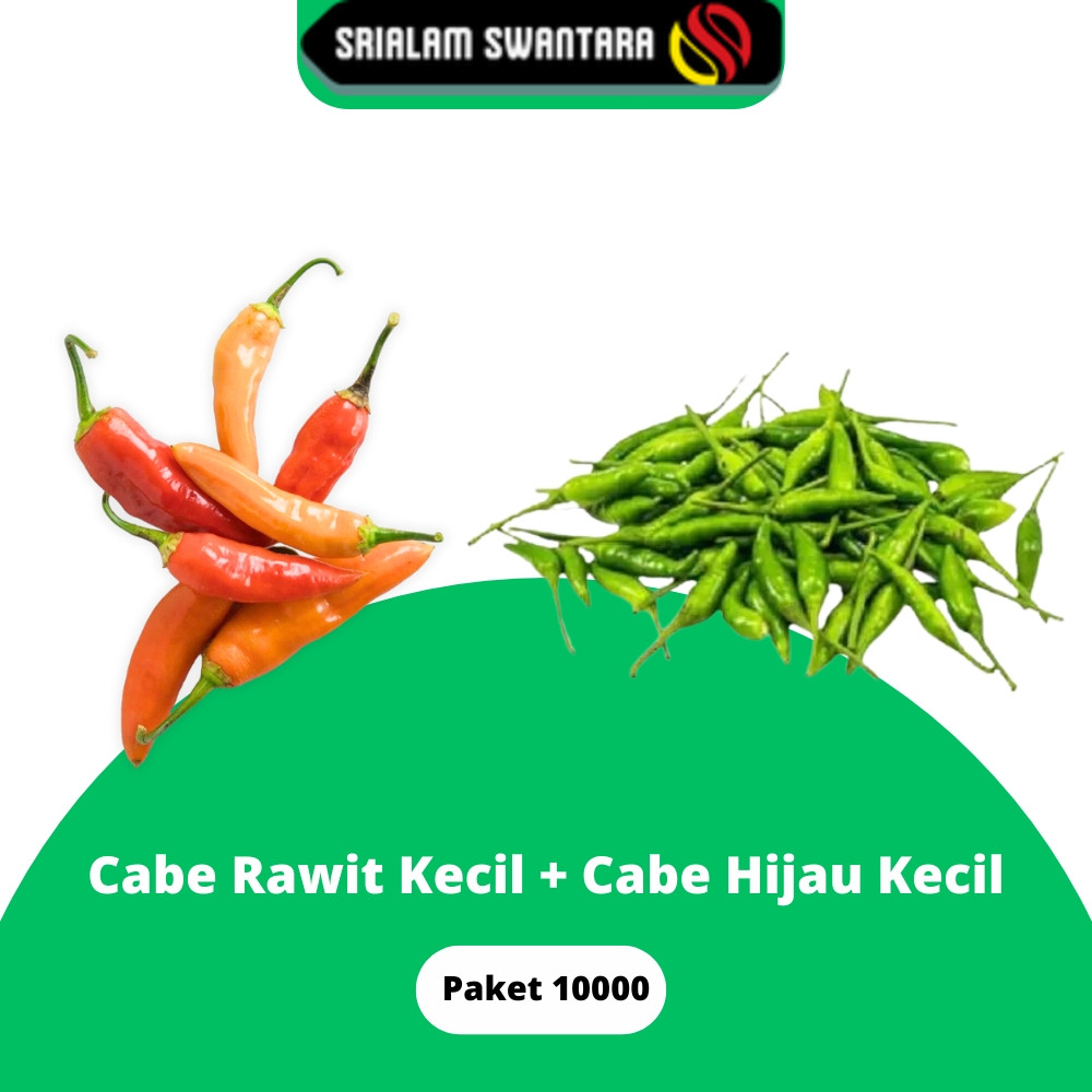 Cabe Rawit Kecil + Cabe Hijau Kecil Paket 10000