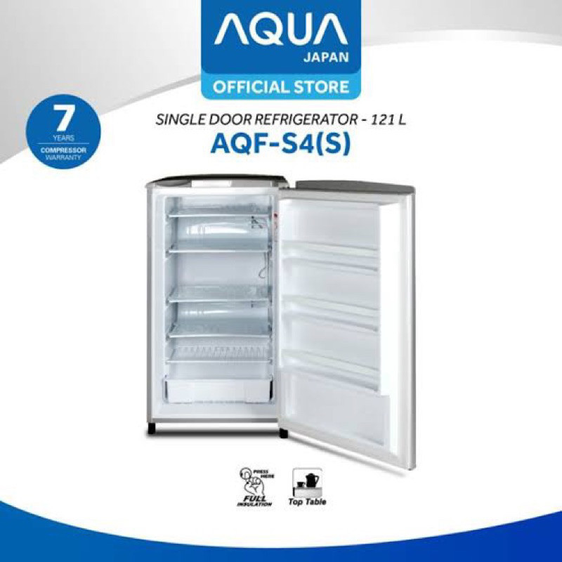 AQUA Freezer AQUA AQF-S4(S) Kulkas Freezer Es Batu Freezer Daging Freezer Berdiri 4 Rak AQF-S4 SANYO