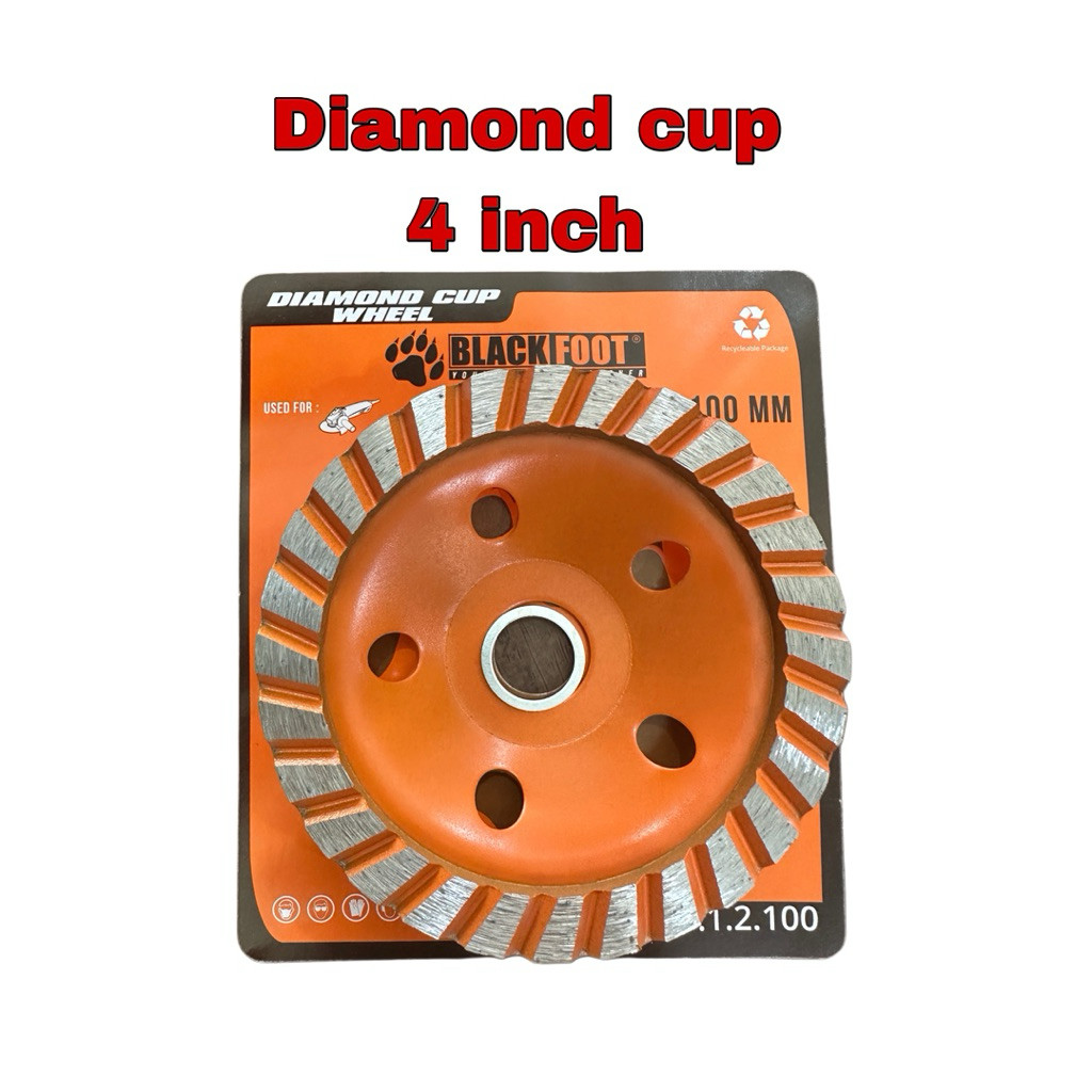 BLACKFOOT diamond cup 4 inch mata gerinda poles baru marmer beton tembok mata poles