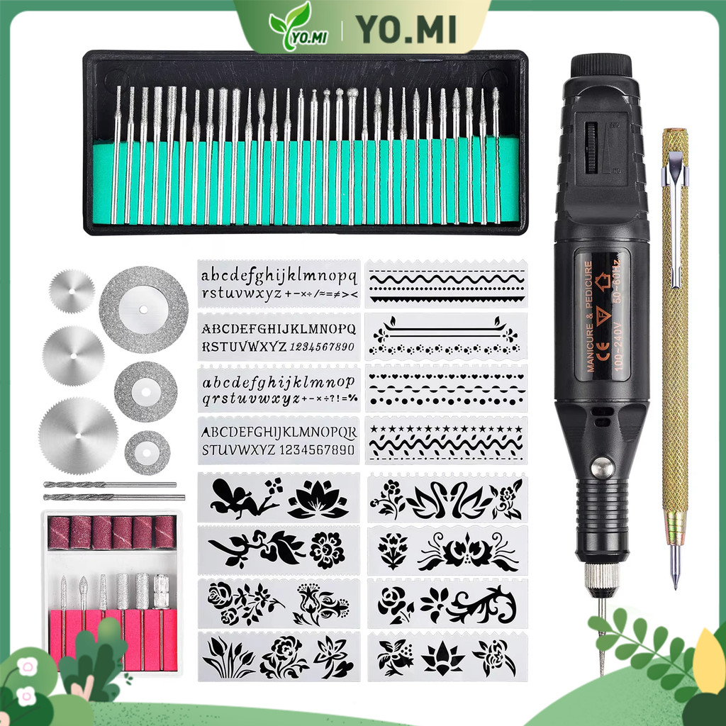 Gerinda listrik multifungsi Gerinda rumah tangga kompak Alat poles tangan mini Pensil ukir listrik A