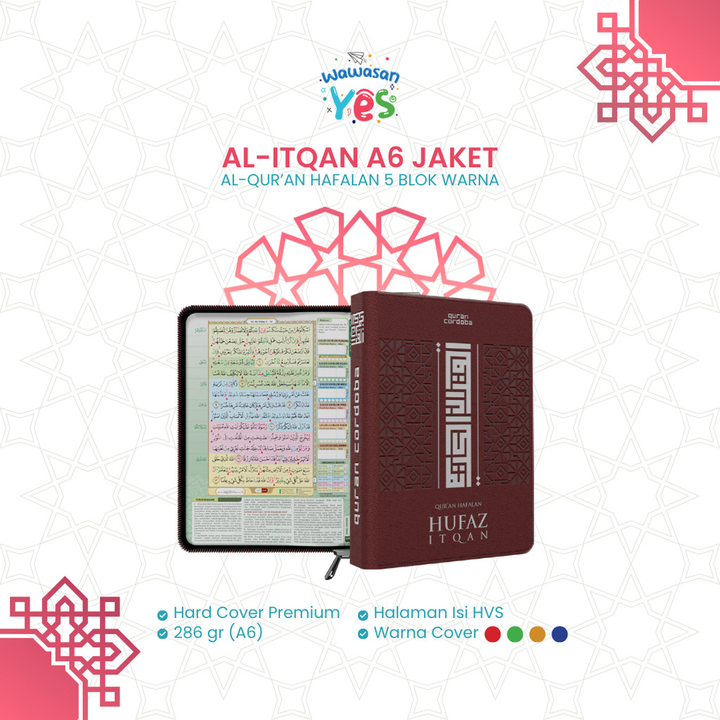 al quran alquran kecil mini saku sedang resleting AL HUFAZ A6 ITQON