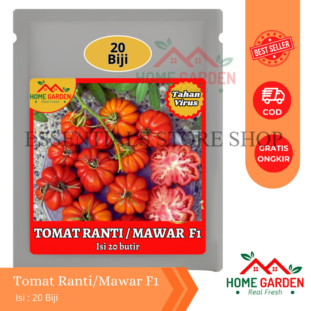 Benih Bibit Tomat Mawar Tomat Ranti Tomat Sambal Tahan Virus F1 20 Biji ESSENTIALS STORE SHOP