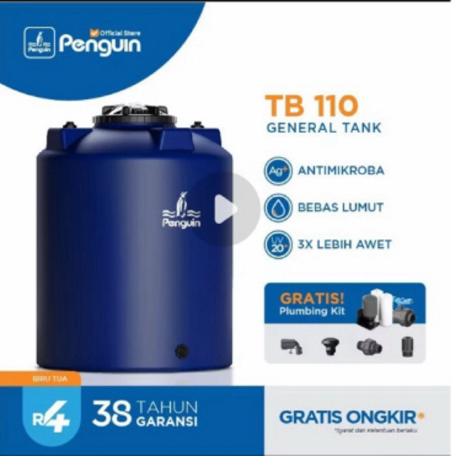PROMO SALE TOREN TANDON AIR PENGUIN BIRU TB110 1000 LITER