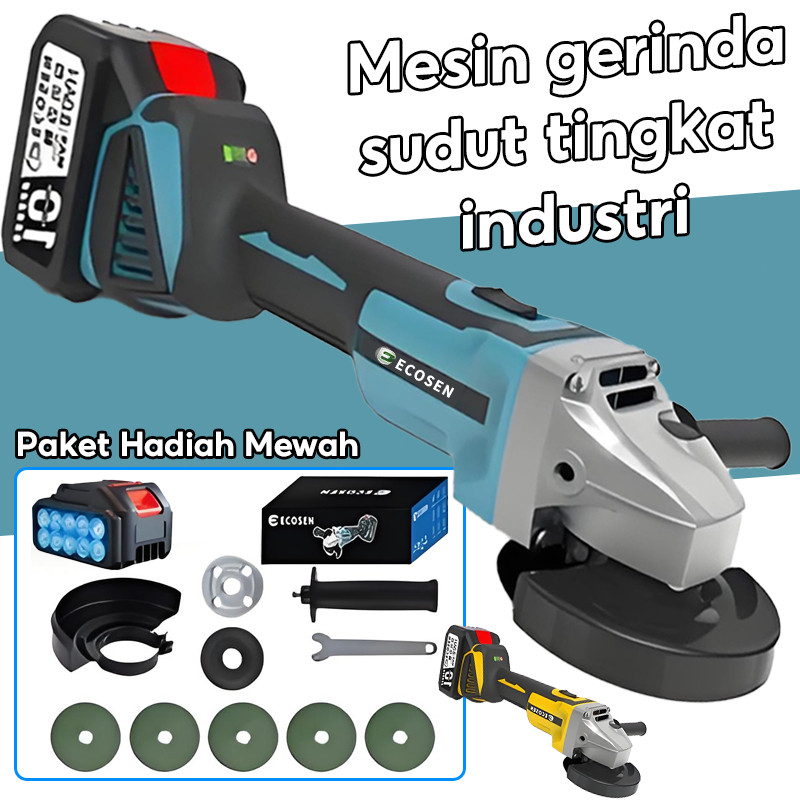 Promo toko ECOSEN 9998VF Gerinda Baterai Gerinda Cordless Gerinda Cas Gerinda Tangan Baterai Angle G