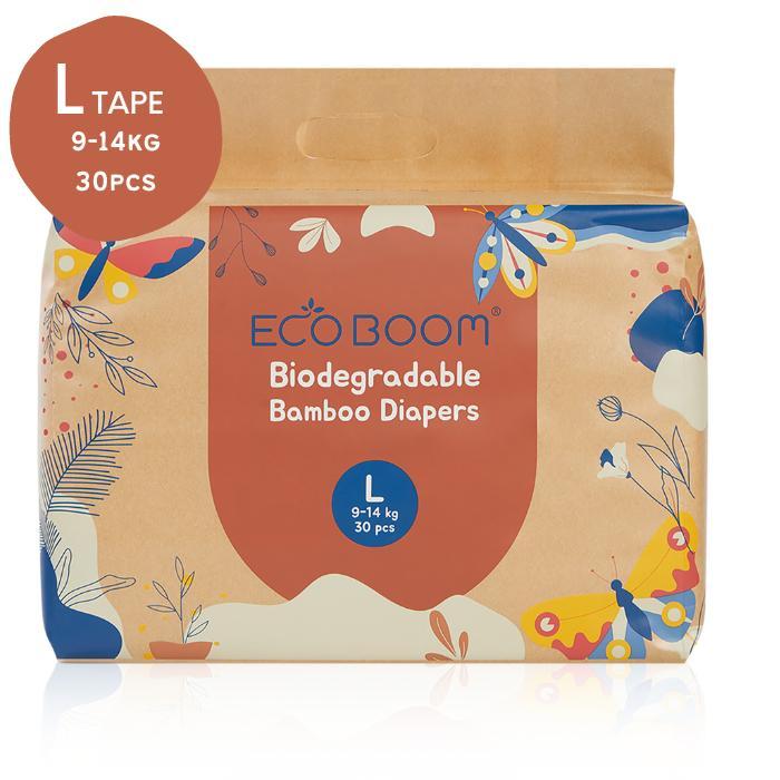 Eco Boom Bamboo Diaper L30 - Popok Tape Bayi Eco Friendly Diaper