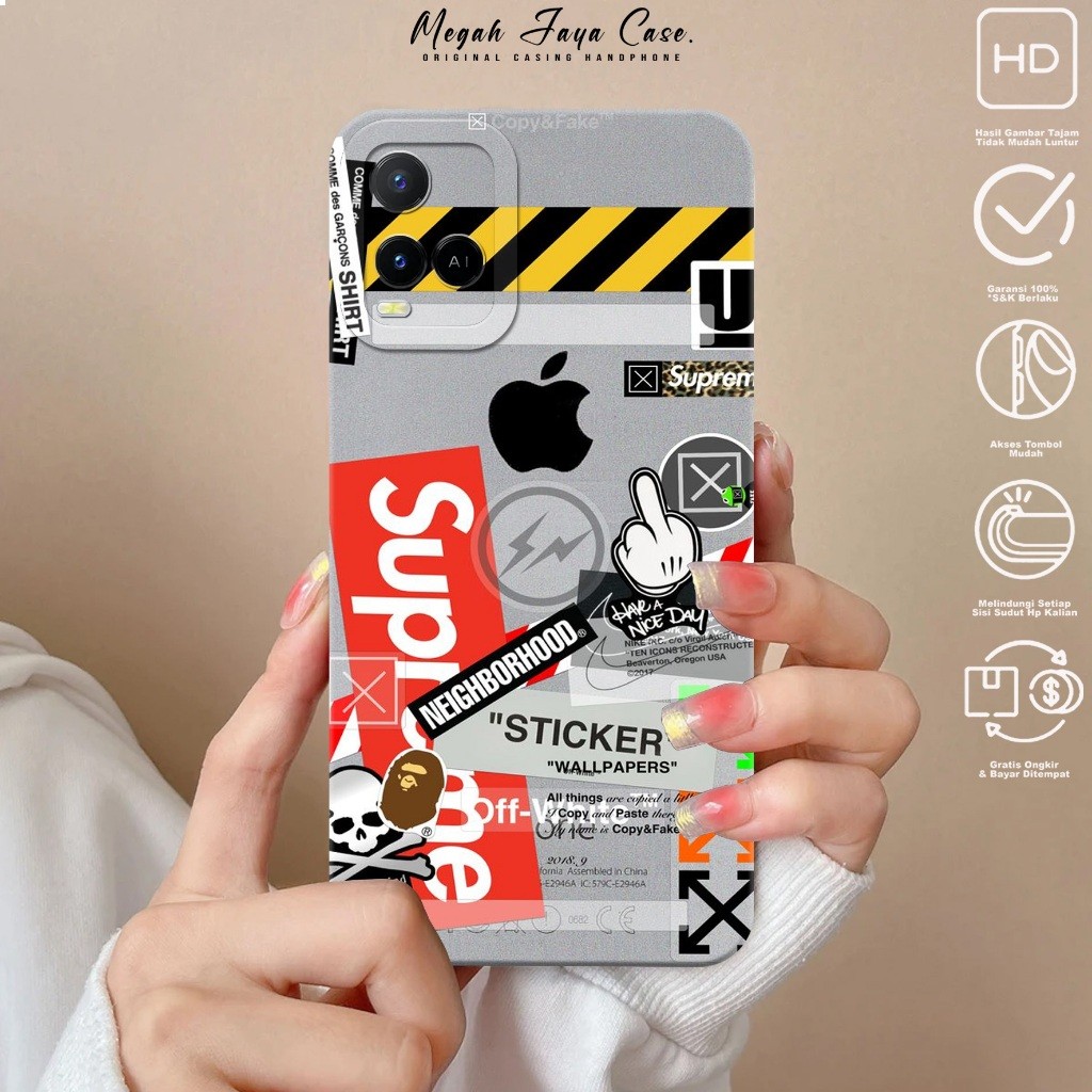 Case VIVO Y21 Y21S Y21T Y33S Y33T Y21A - Casing Hp VIVO Y21S Y21 Y21T Y21A Y33S Y33T  Motif BA - Sil