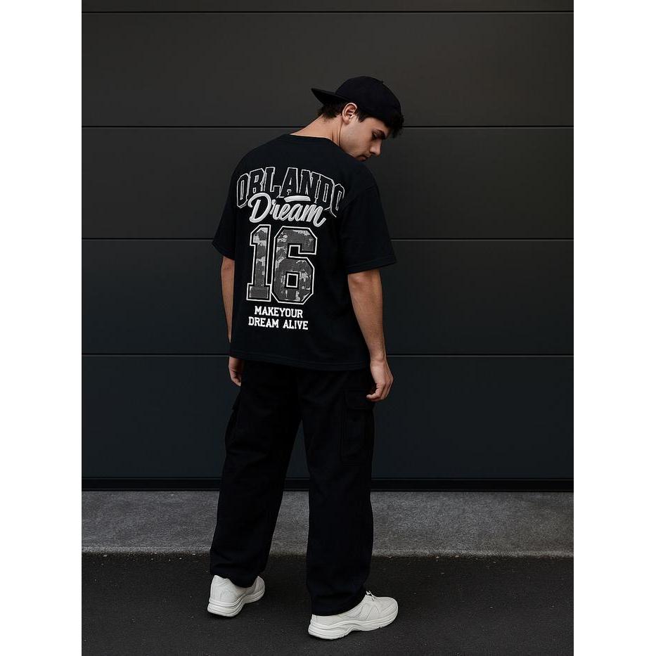 KAOS  BOXY ORLANDO COTTON 20S 20S KAOS DISTRO| UNISEX| KAOS DISTRO UNISEX - M