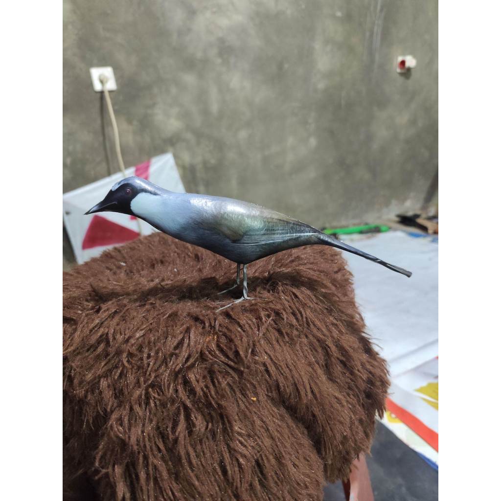 patung burung poksay hongkong/ boneka mainan jontrot manuk poksay bahan sepon dan skotlait sudah ada