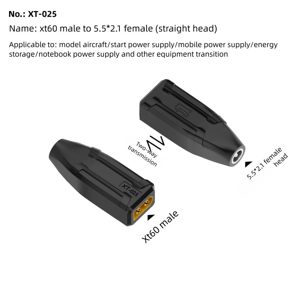 5525 7450 USB C to XT60 Adapter 100W 20V/5A XT60 to EC5 Converter Male to Female for Airplane Model 