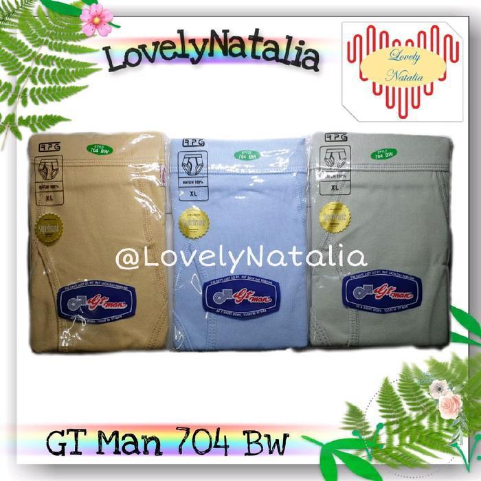 BAGINBRO Celana dalam pria GT-Man / CD GT Man / Pakaian dalam GTman RPG 704 BW Katun Dewasa Polos Bo