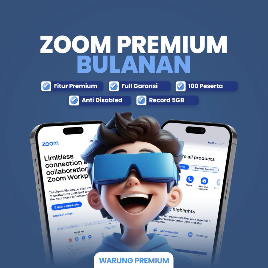 Zoom Pro 1 Bulan - Meeting Online Lancar Hingga 300 Peserta