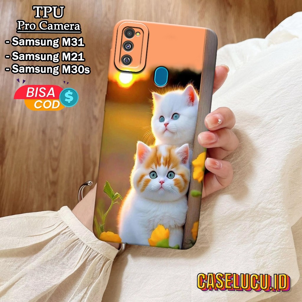Casing Hp Samsung Galaxy M31 / M21 / M30s / M31 Prime Fashion Case Kucing Case Hp Samsung Galaxy M31