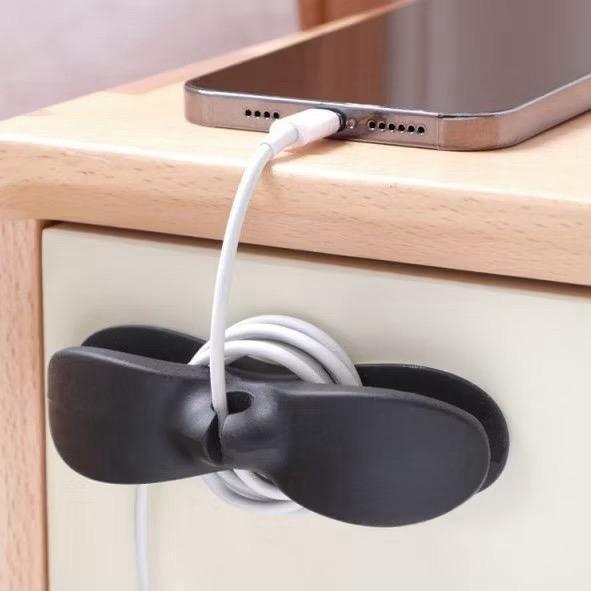 [AB] Kabel Holder Cable Pita Organizer Klip Gulungan Tempel Alat Gulung Gantungan Colokan Listrik Ca