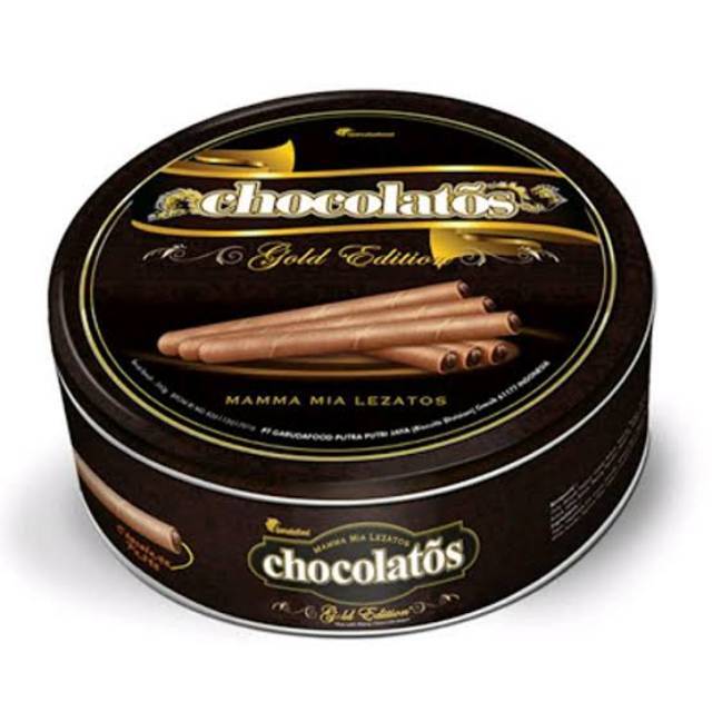 Gery Wafer Roll Chocolatos Dark Kaleng 190gr