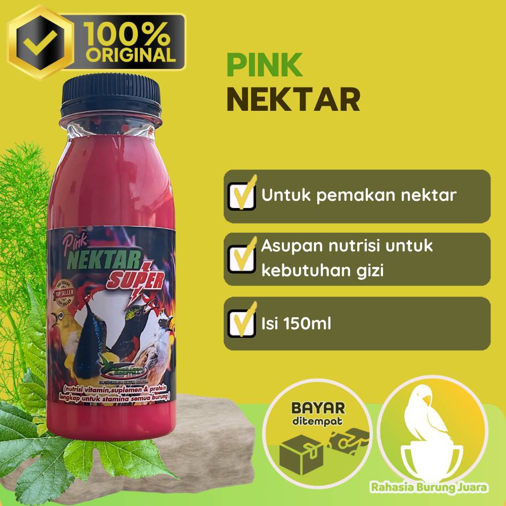 Pink Nektar Super 140ml Pakan Sogon Pleci Colibry agar cepat gacor