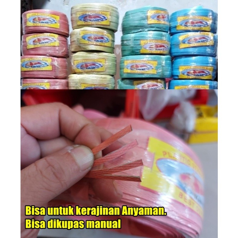 TALI STRAPPING BAND 15MM 1KG - Tali packing kardus, kayu, paket 5/8" - Bisa untuk kerajinan anyaman 