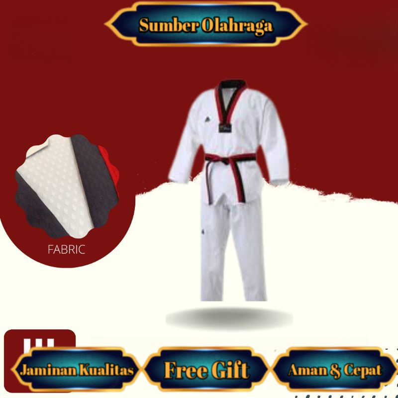 DOBOK ADIDAS FIGHTER / UNIFORM ADIDAS / SERAGAM TAEKWONDO / DOBOG