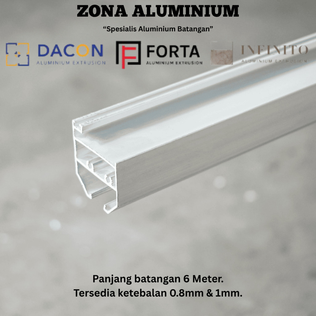 DACON FORTA INFINITO Aluminium Batangan 8309 Daun Jendela Gunung untuk Casement Window