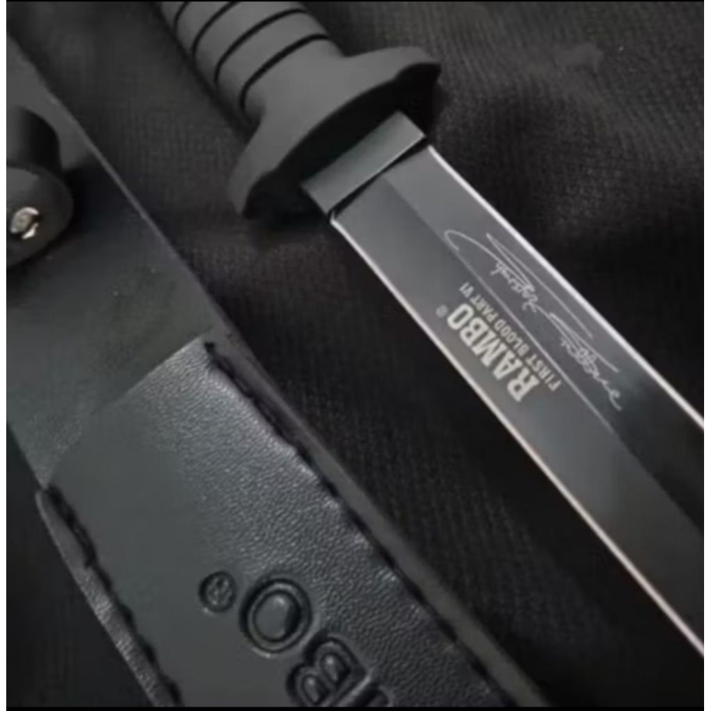 Pisau Koleksi Rambo VI Model Survival dengan Sarung premium