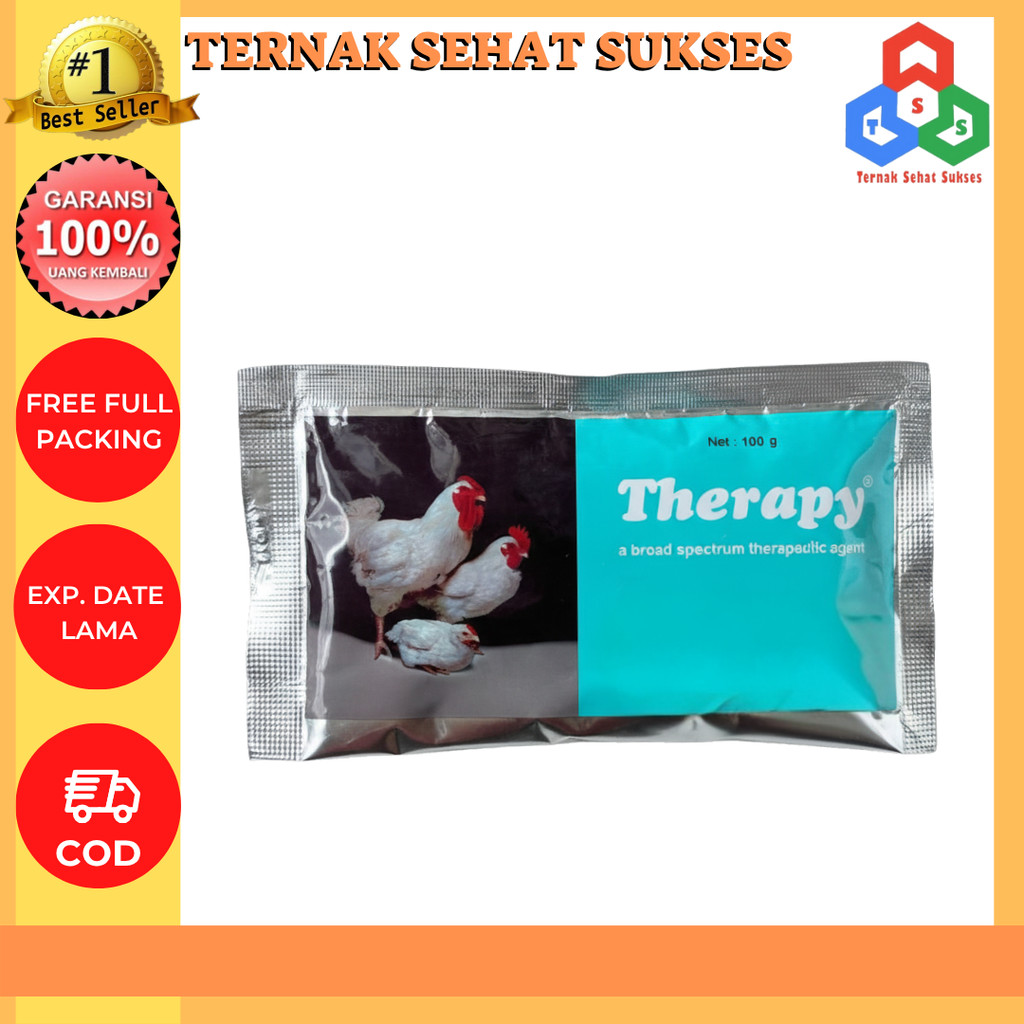 THERAPY 100 GRAM MEDION - Therapy Ayam - Obat Ayam Antibiotik Ayam Obat Crd Koksi Coryza Snot Flu Ay