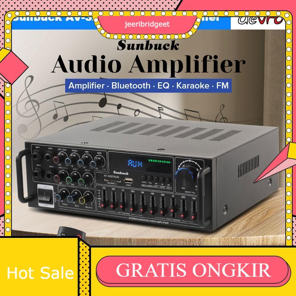 Sunbuck Audio Amplifier Bluetooth EQ Karaoke FM 2000W - Radio Bluetooth Equalizer - AV-326Z PLUS