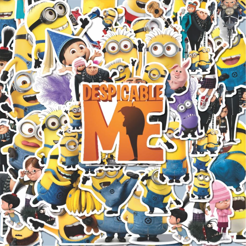 100PCS Lucu Stiker  Despicable Me Minions 2 Stiker Aesthetic Stiker Anti Air Stikers Berperekat Wate