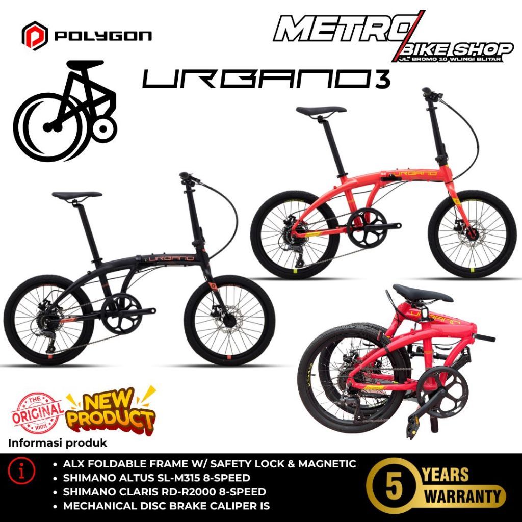 Sepeda Lipat Polygon Urbano 3 Sepeda lipat anak Folding bike Urbano Folding bike Polygon