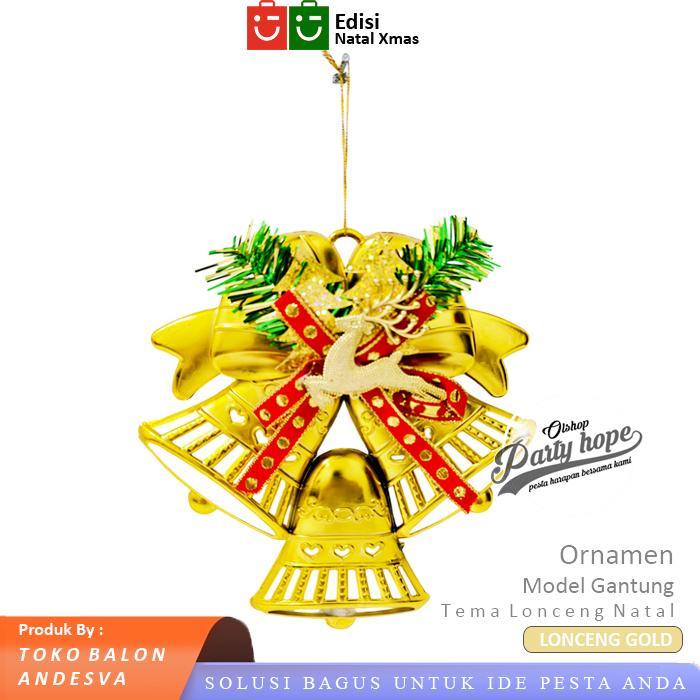 Hiasan Gantung Lonceng Pipih Ornamen Rusa / Ornamen Gantung lonceng Krans pohon natal / Dekorasi pin