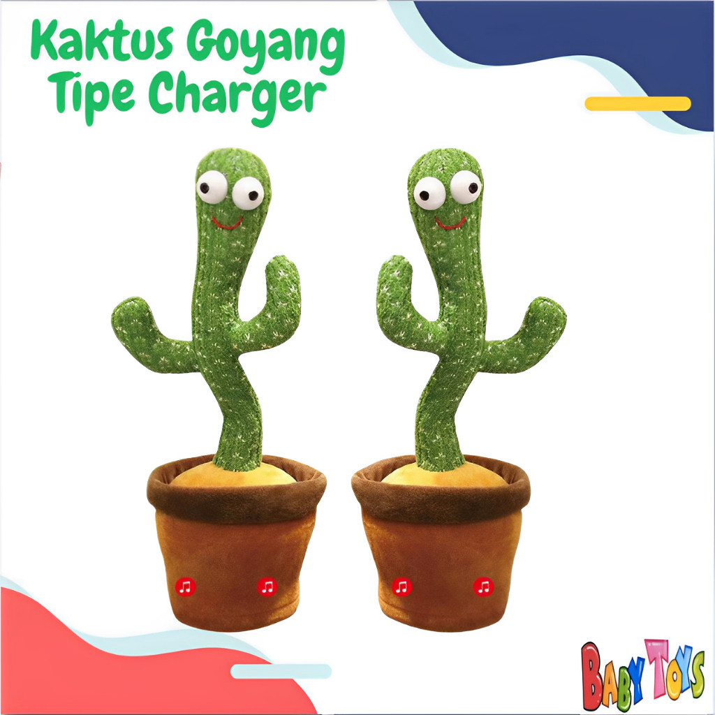Babytoys Mainan Boneka Kaktus Goyang Bicara Menari / Mainan Anak Bayi Cactus