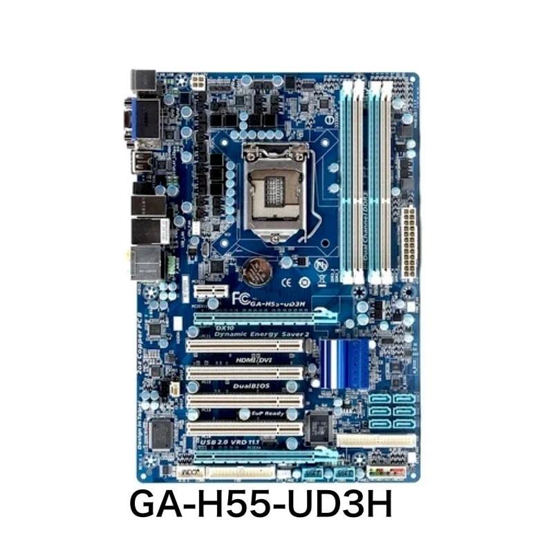 For Gigabyte GAH55UD3H Desktop Motherboard  LGA 1156 DDR3 ATX Mainboard 100% Tested OK Fully Work Fr