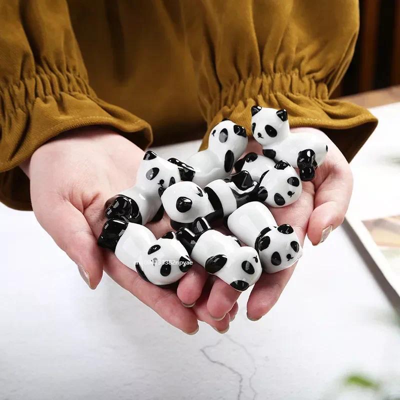 Chinese Chopstick Panda Chopstick Rest Creative Cute Ceramic Chopsticks Holder Stand Kitchen Supplie
