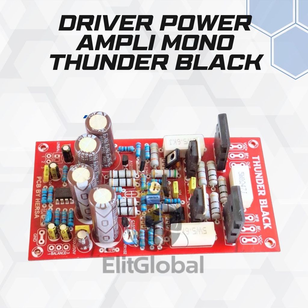 Driver Ampli Mono Thunder Black PCB 13x7cm Thunder Black Power Audio Lapangan