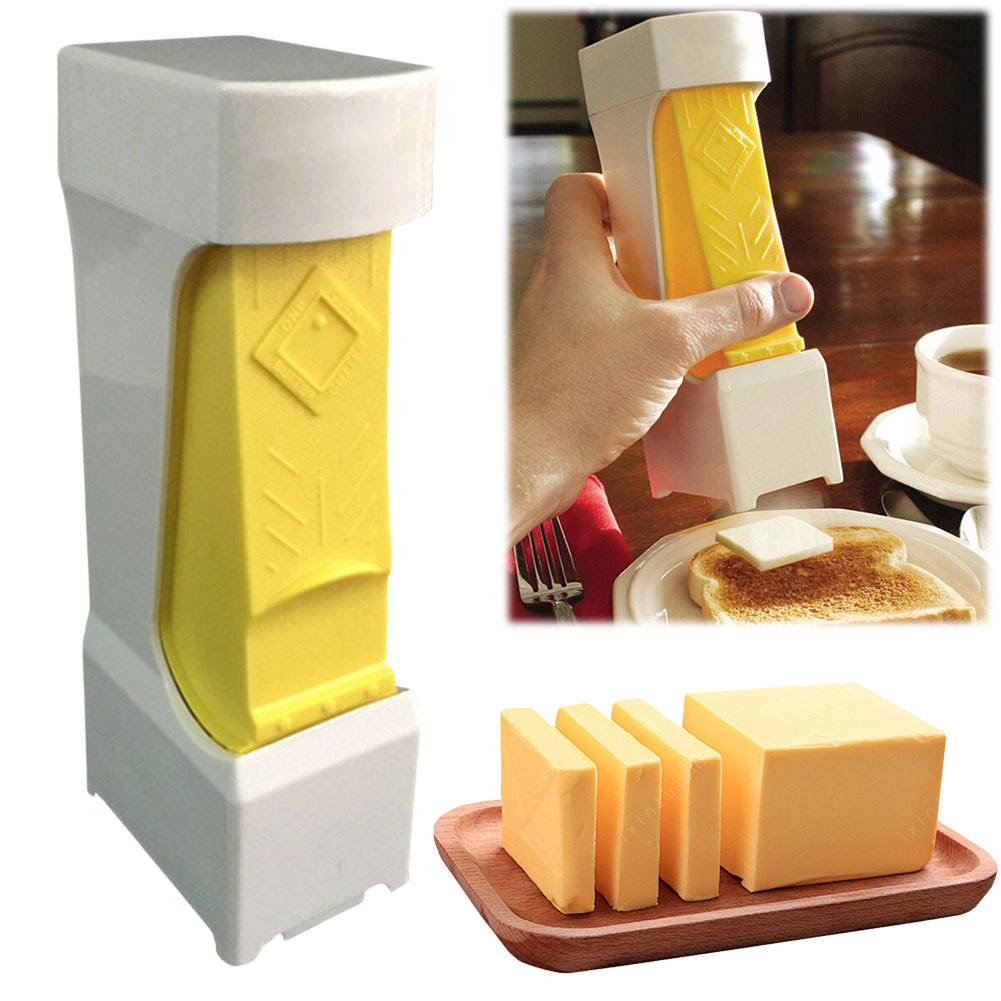 One Click Stick Butter Cutter with Stainless Steel Blade Butter Slicer Butter Dispenser for Making B