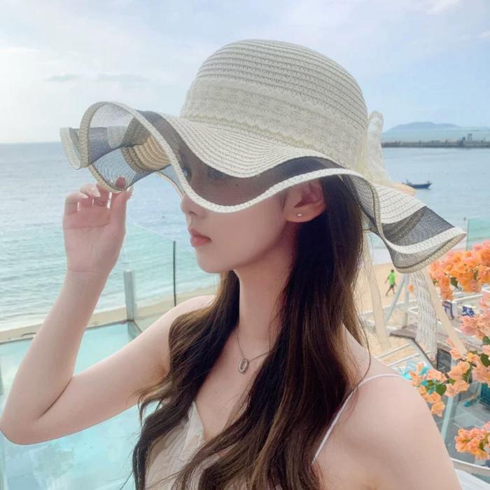 YDFASHINSHOP 0146 / Topi / Topi Pantai / Topi Uv Wanita / Topi Fashion Kekinian Style / Topi Wanita 