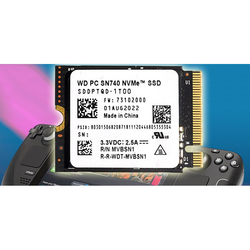 Western Digital WD SN740 SSD M.2 2230 Gen4 PCIe 4.0 X4 2TB 1TB NVMe Solid State Drive for Steam Deck
