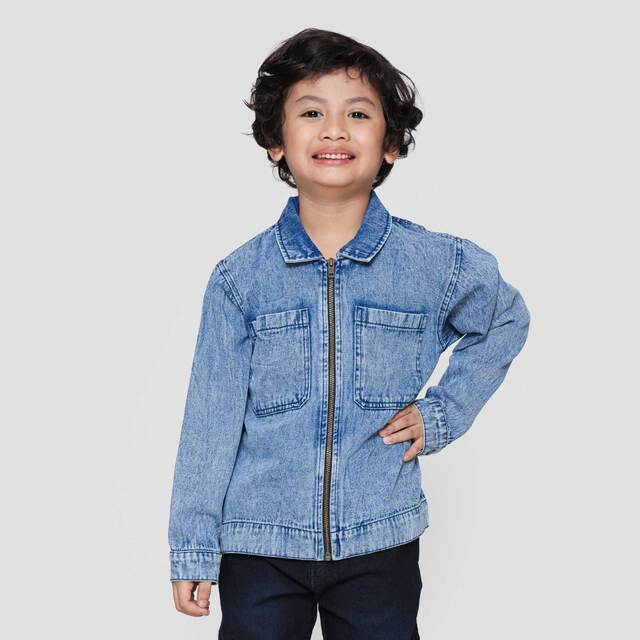 Little M Res Kantong Jaket Denim Anak Laki-laki 123089499