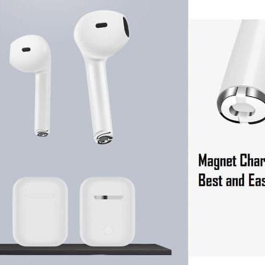 Headset Bluetooth PINZY I9s Twins with Magnetic Charging case - Putih