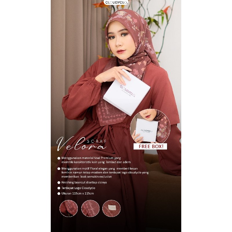 CLOUDYCLO - Velora Scarf / scarf motif/scarf motif voal