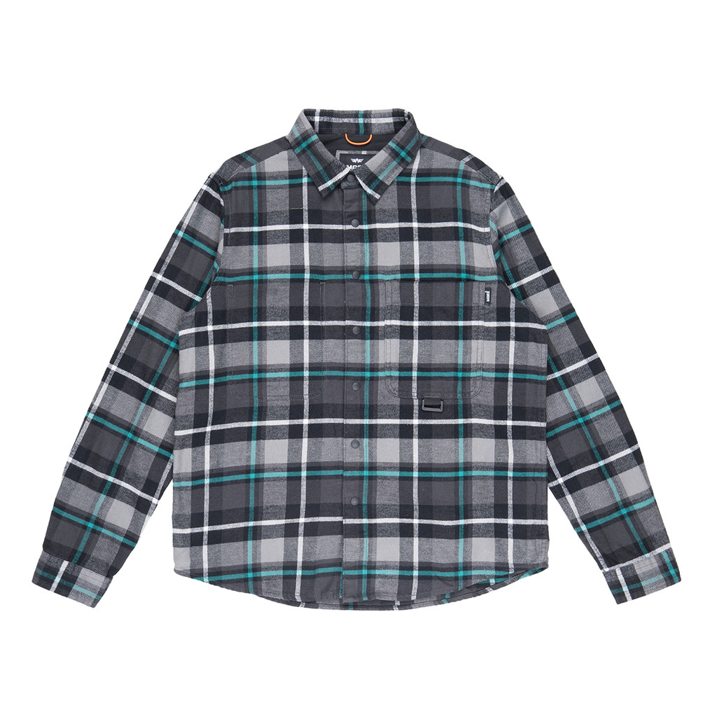 MGee Kemeja Flanel Pria Motif Kotak Kotak Jazon C001 Black