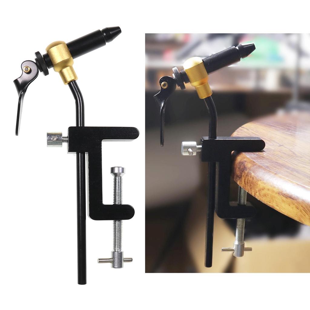 Fly Tying Vise C Clamp Steel Hard Jaws 360 Rotating Precision Table Vise of Fly Tying Tools Fly Hook