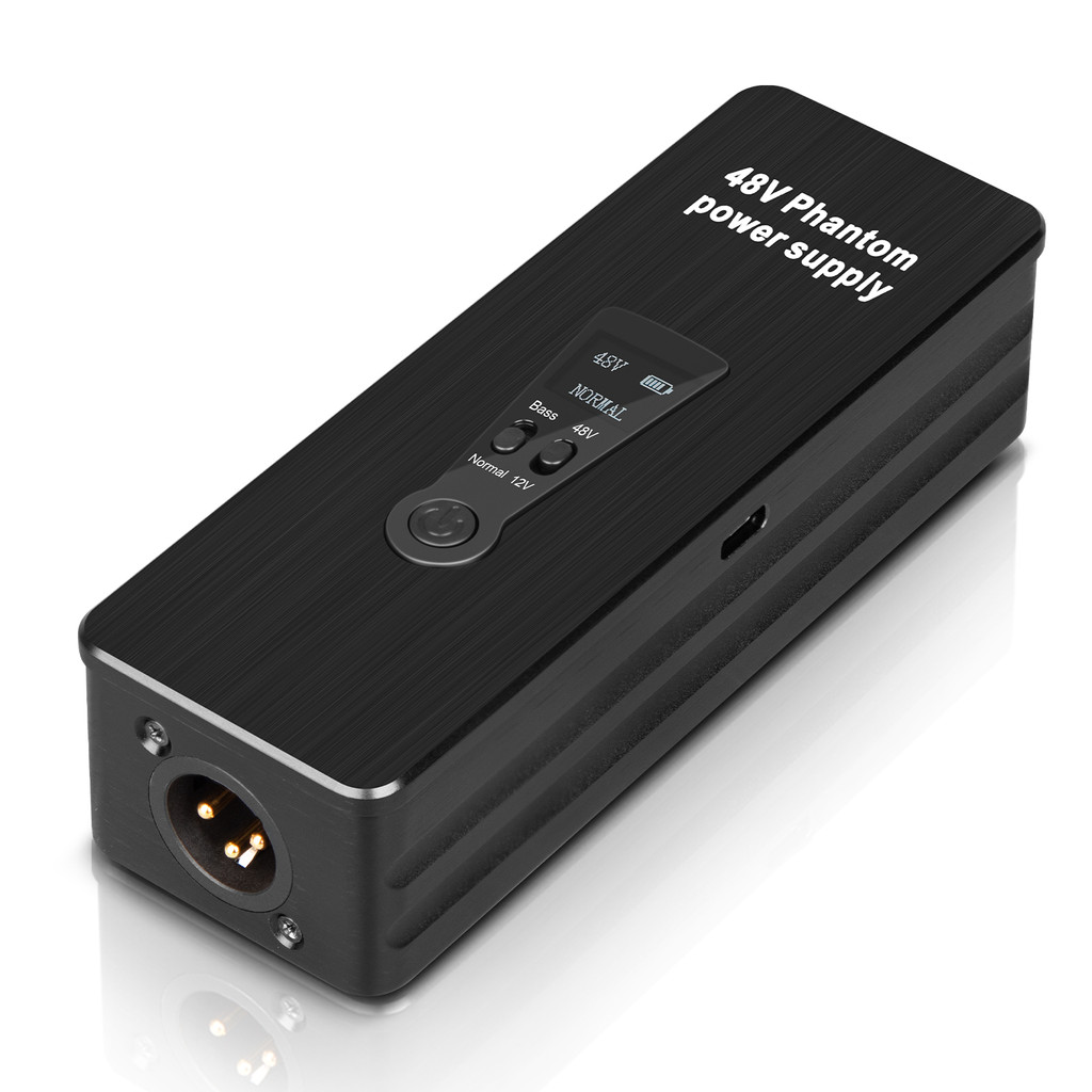 Phantom Power Supply 48V12V Switch Depusheng Rechargeable Portable for CondenserShot Microphones Mic